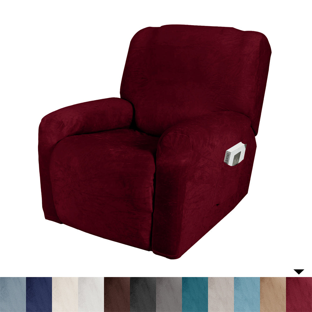 Red velvet recliner discount chair