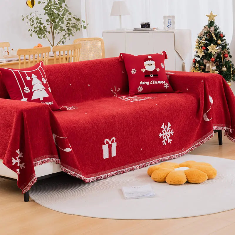 Crfatop 1 Pc Christmas Sofa Slipcover Throw Furniture Cover 180-200cm-70.8-78.84-in-Christmas-Letter