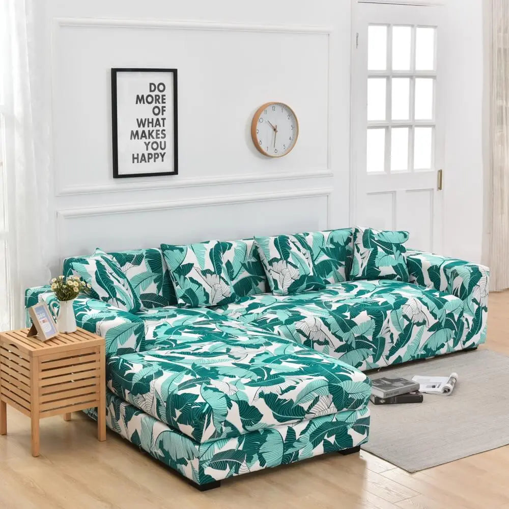 Crfatop 2pcs Sectional Couch Covers Teal
