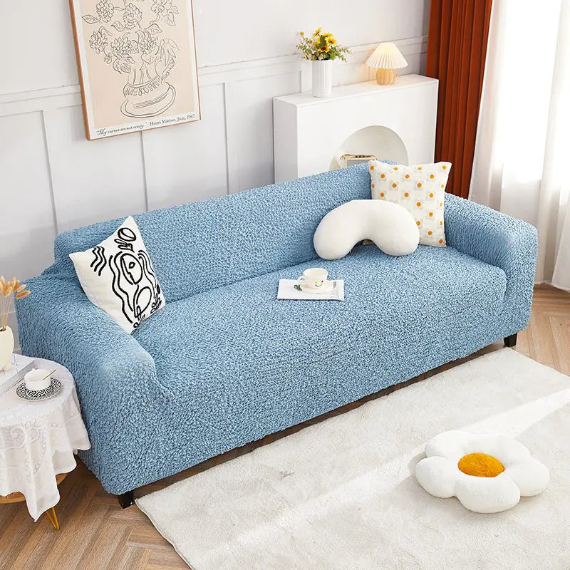 Crfatop Easy Fitted Sofa Couch Cover S-Blue