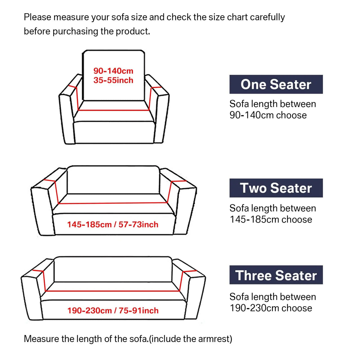 Crfatop Easy Fitted Sofa Couch Cover