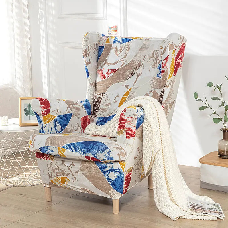 Crfatop Floral Wingback Chair Cover