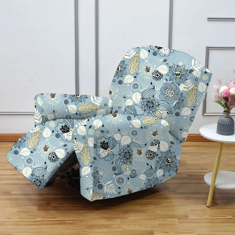 Crfatop Four Season Recliner Slipcover 1 Seat Cover for Recliners Blue