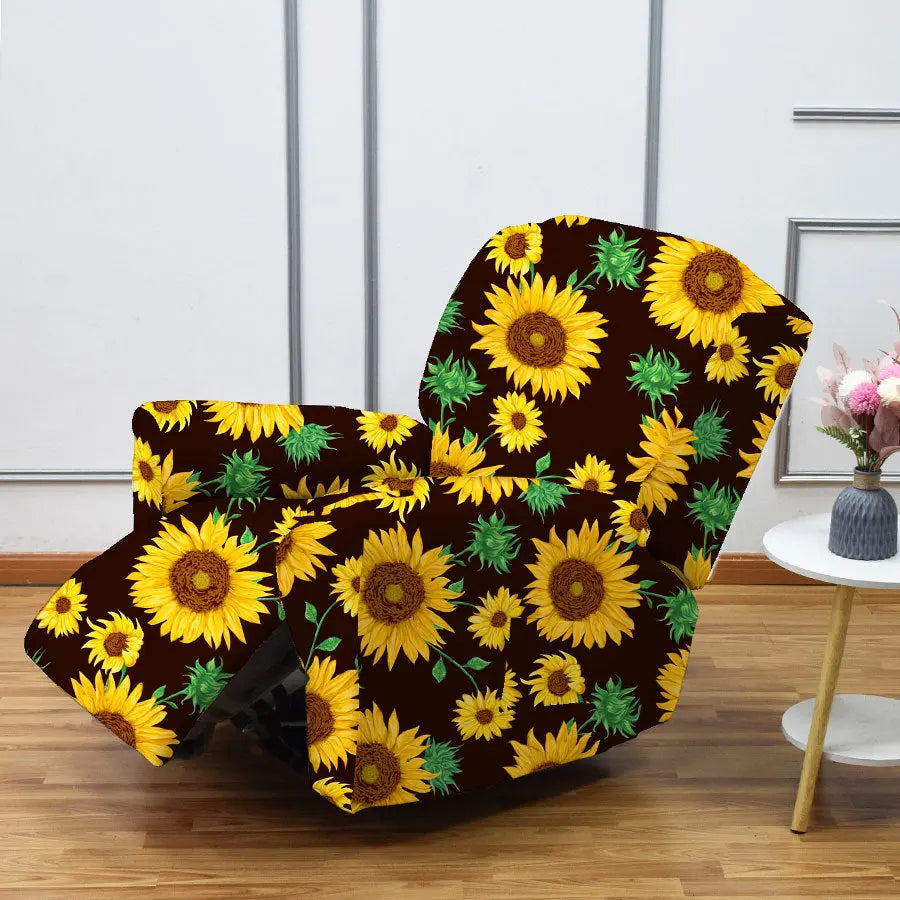 Crfatop Four Season Recliner Slipcover 1 Seat Cover for Recliners Sunflower-Yellow
