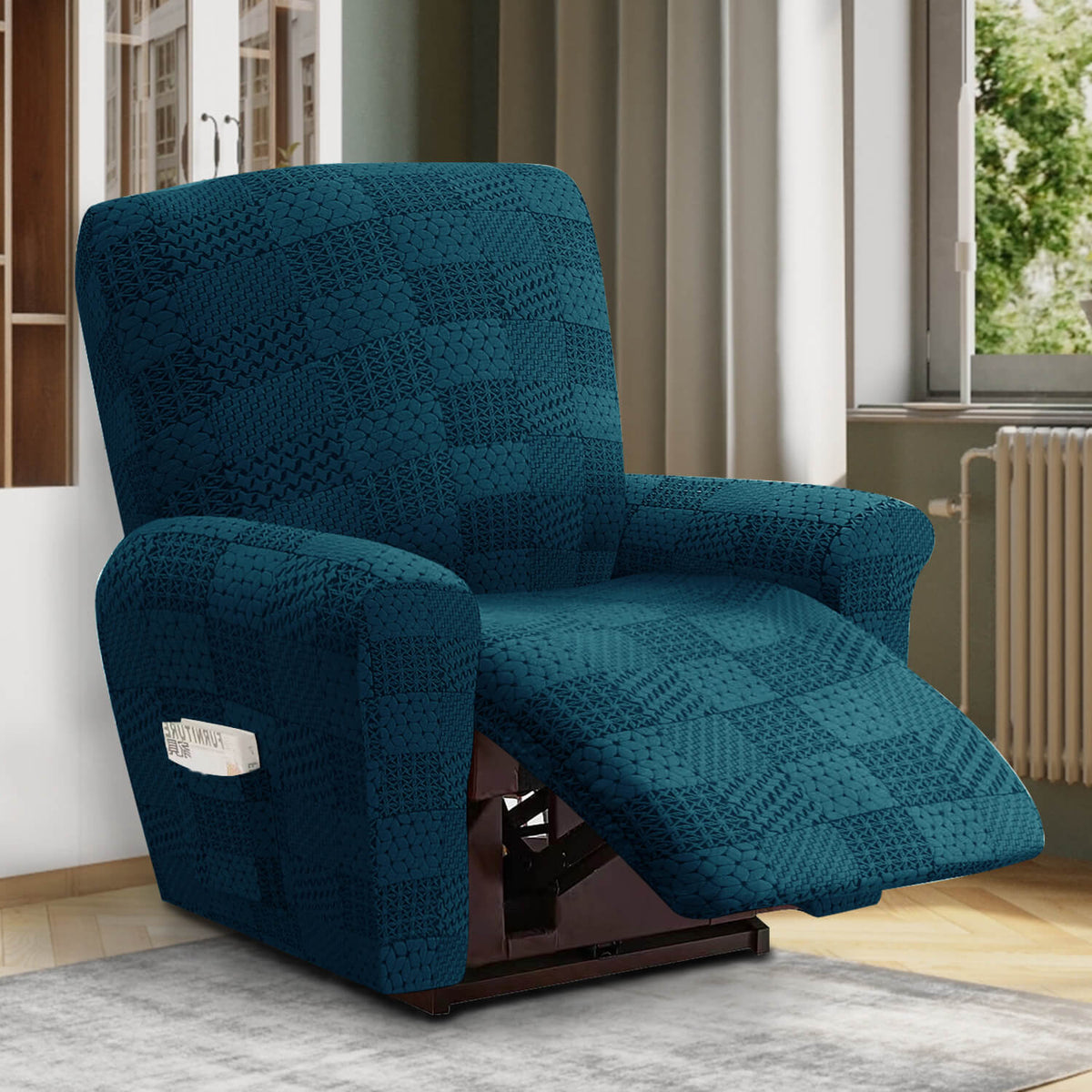 Crfatop High Quality Recliner Couch Cover Box Cushion Sofa Cover ReclinerChairTeal