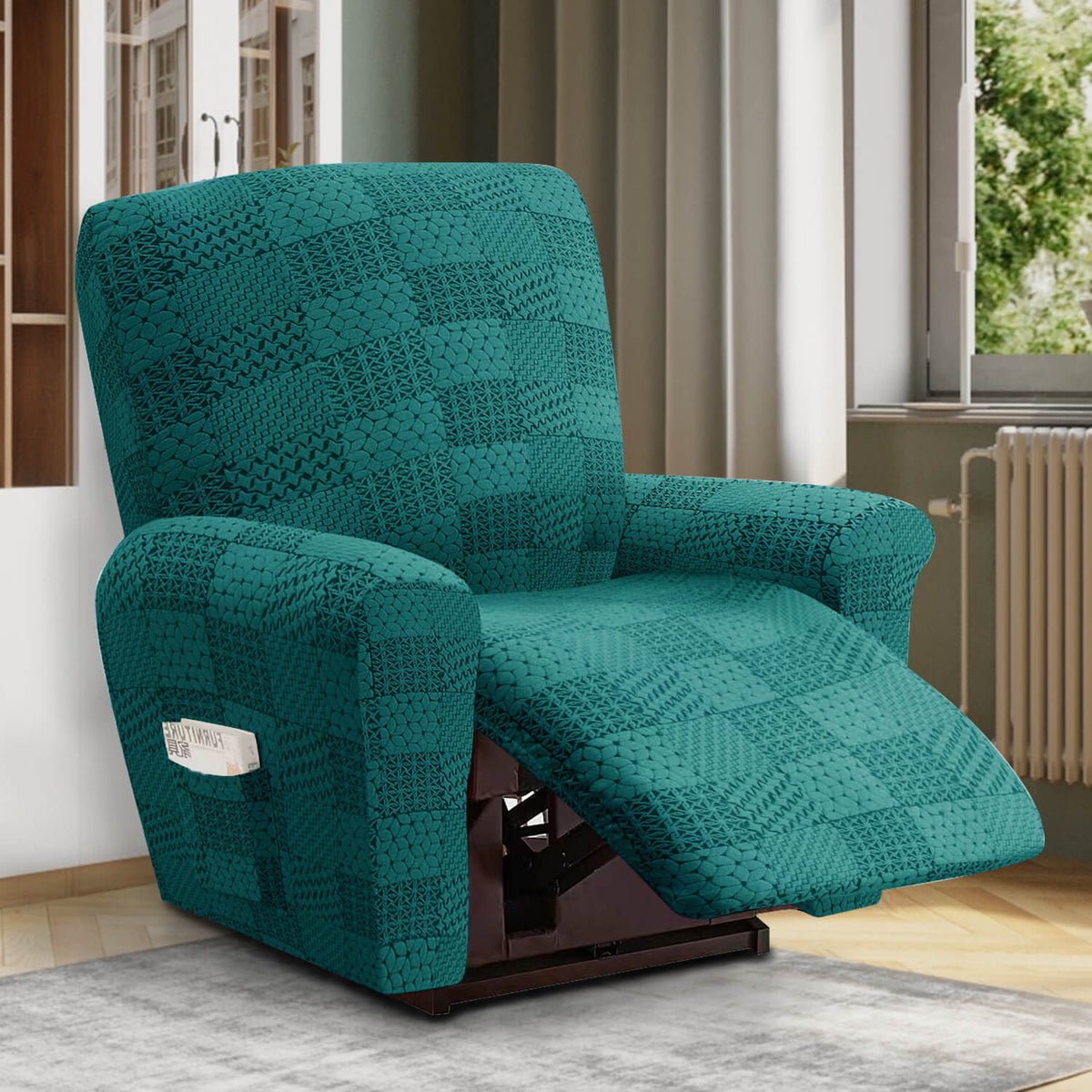 Crfatop High Quality Recliner Couch Cover Box Cushion Sofa Cover ReclinerChairGreen