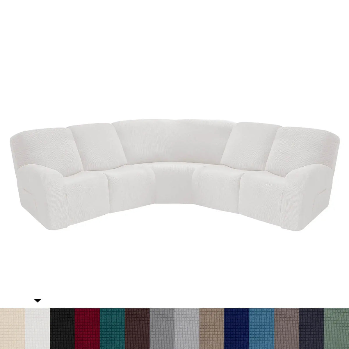 Crfatop L Shape Sectional Recliner Sofa Covers Corner Couch Covers White
