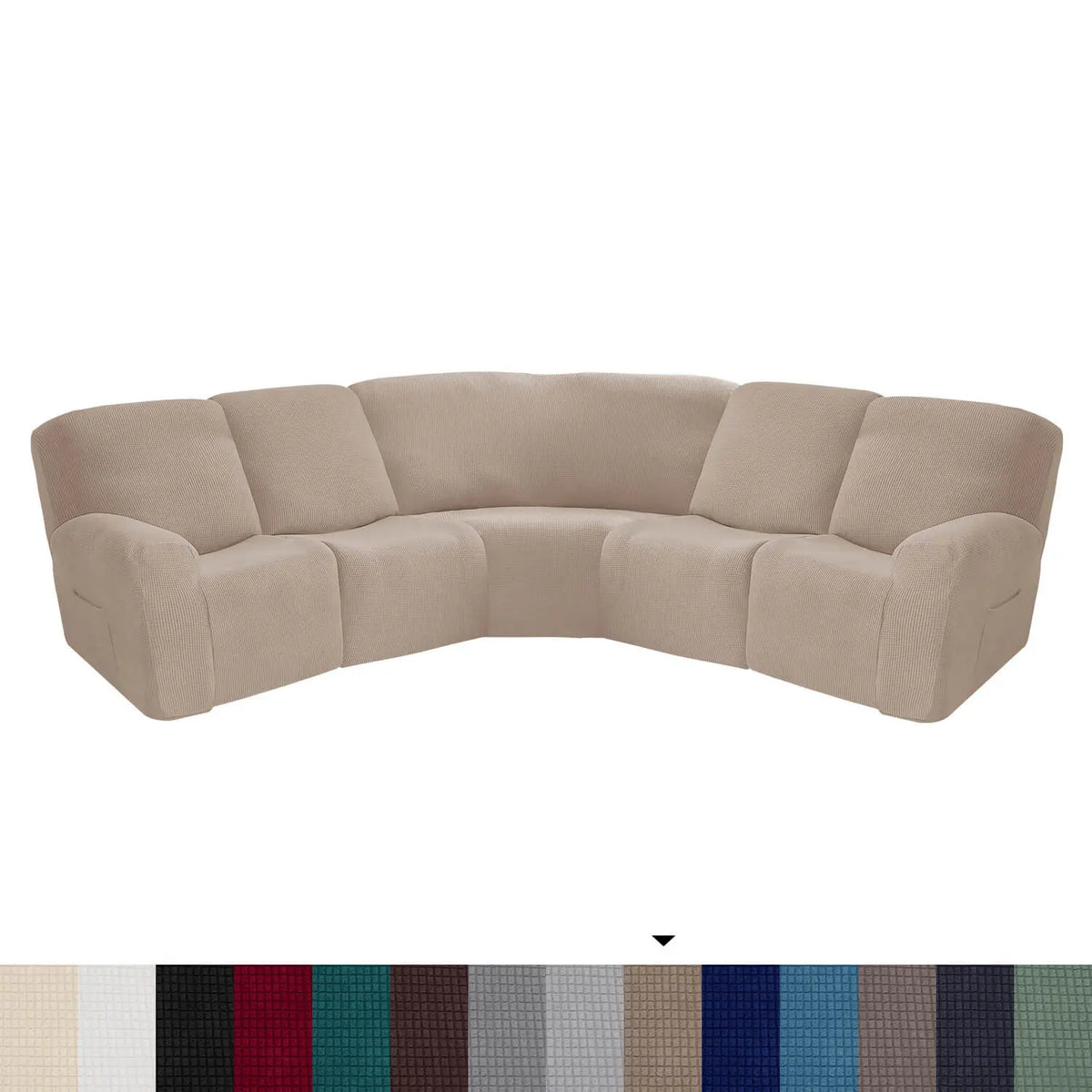 Crfatop L Shape Sectional Recliner Sofa Covers Corner Couch Covers Khaki