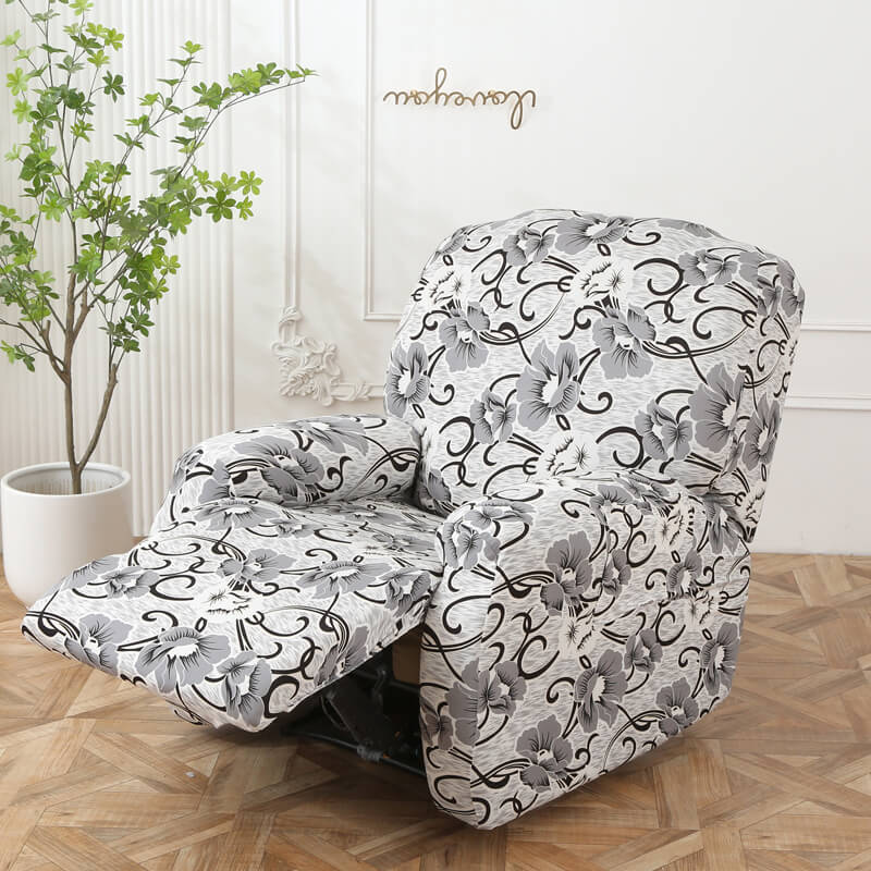 Crfatop Printed Recliner Chair Cover Grey-white