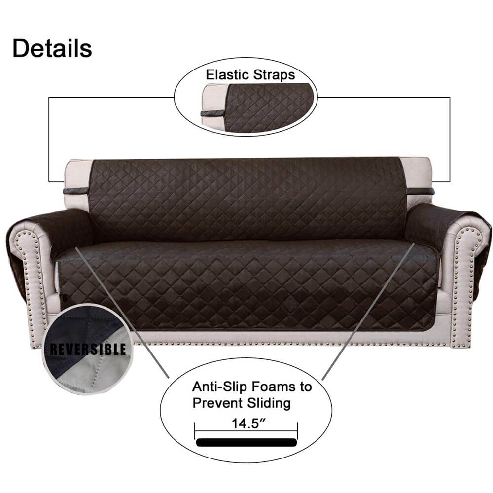 Crfatop Reversible Couch Cover for Cushion Water Resistant Sofa Cover for Dogs 