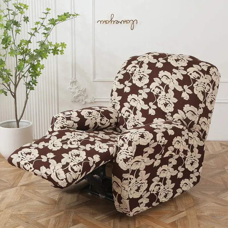 Crfatop Simple Recliner Chair Cover Waterproof Four Seasons Armchair Covers Brown