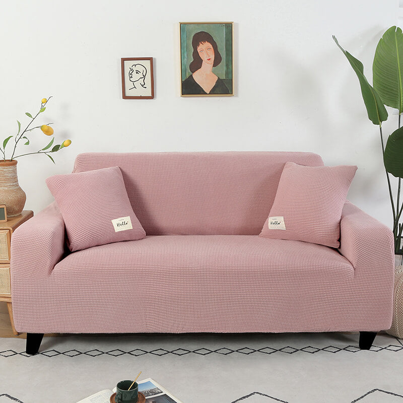 Crfatop Soft Couch Covers with Arms Thicked Waterproof Sofa Slipcover XLPink