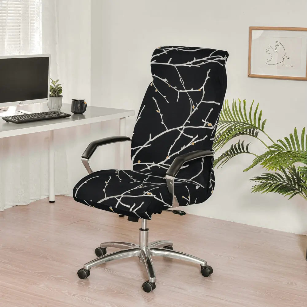 Crfatop Stretch Office Chair Cover with Zipper
