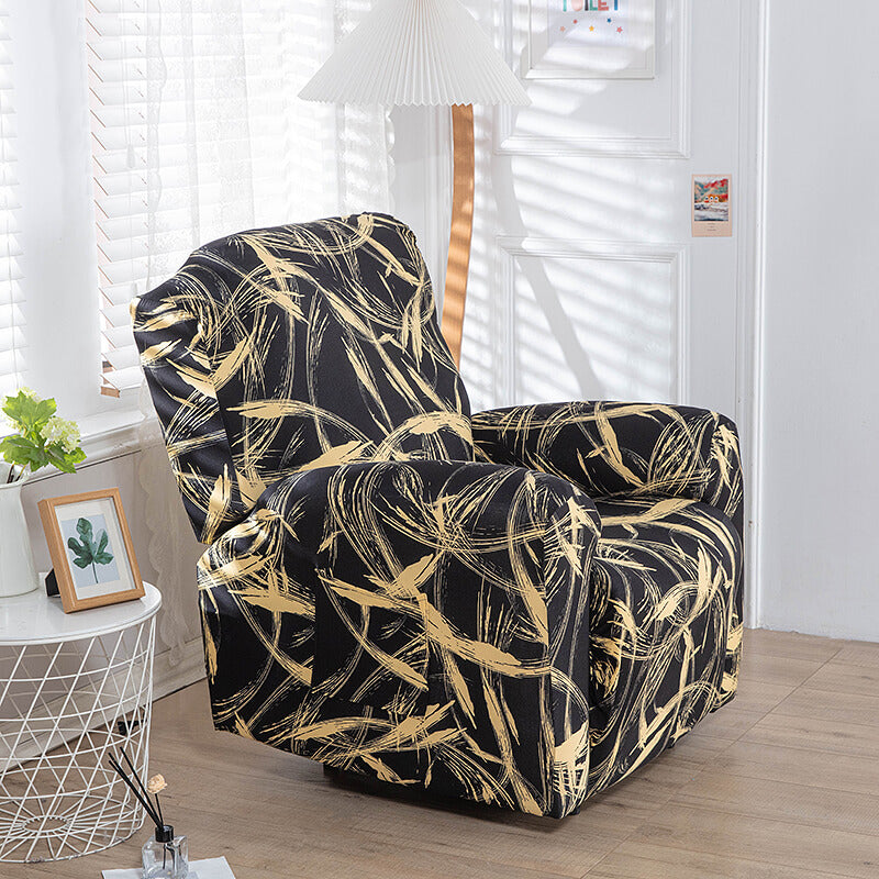 Crfatop Stretch Recliner Couch Cover Armchair Sofa Cover with Pockets 