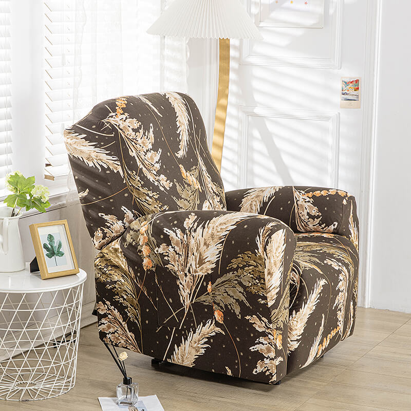 Crfatop Stretch Recliner Couch Cover Armchair Sofa Cover with Pockets 