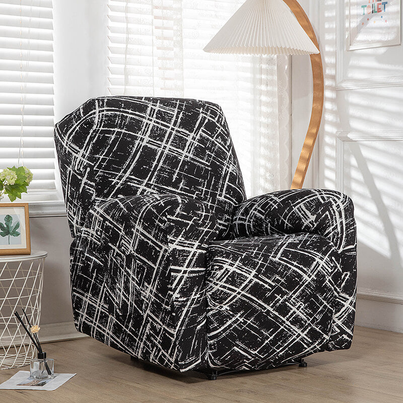 Crfatop Stretch Recliner Couch Cover Armchair Sofa Cover with Pockets 