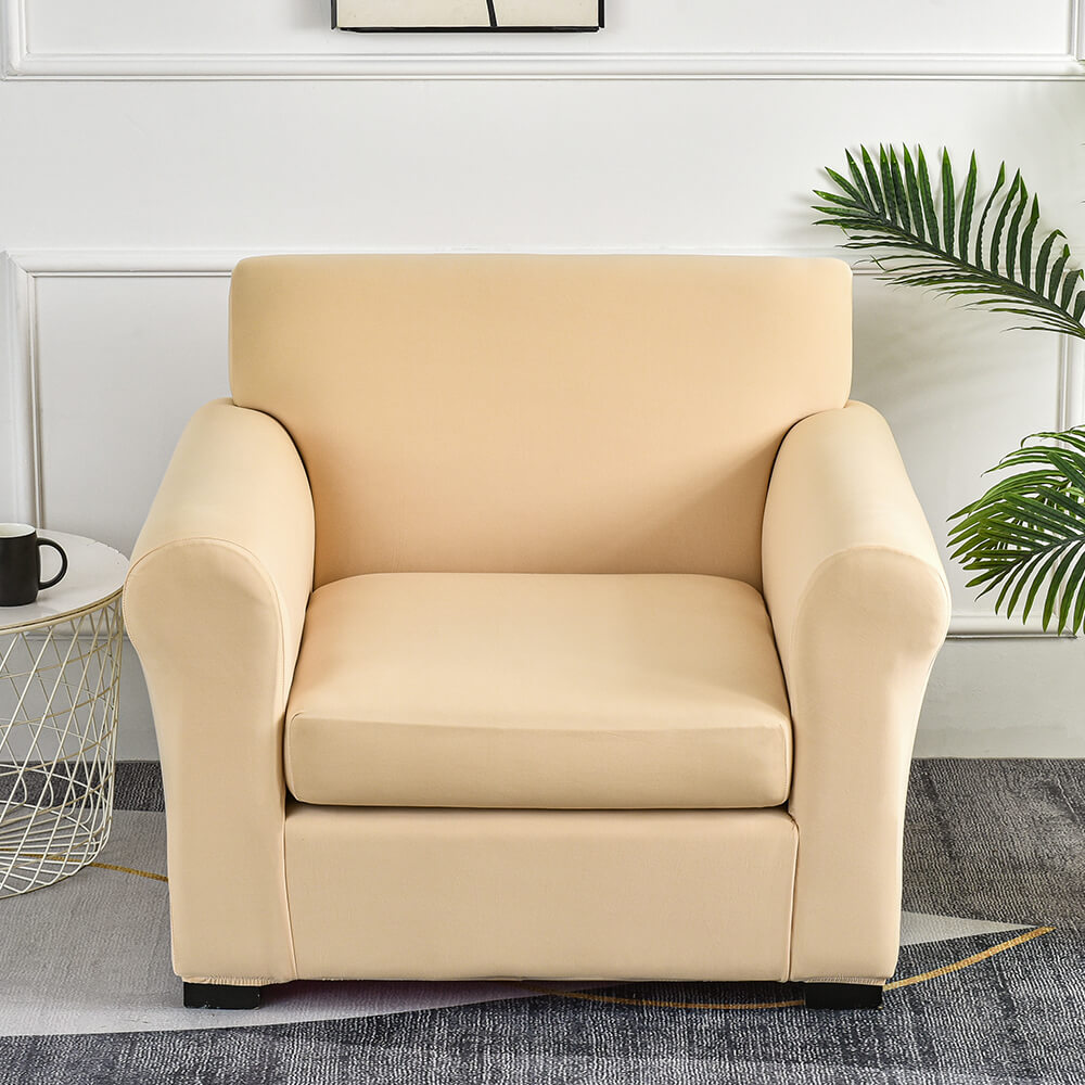 Cream armchair covers new arrivals