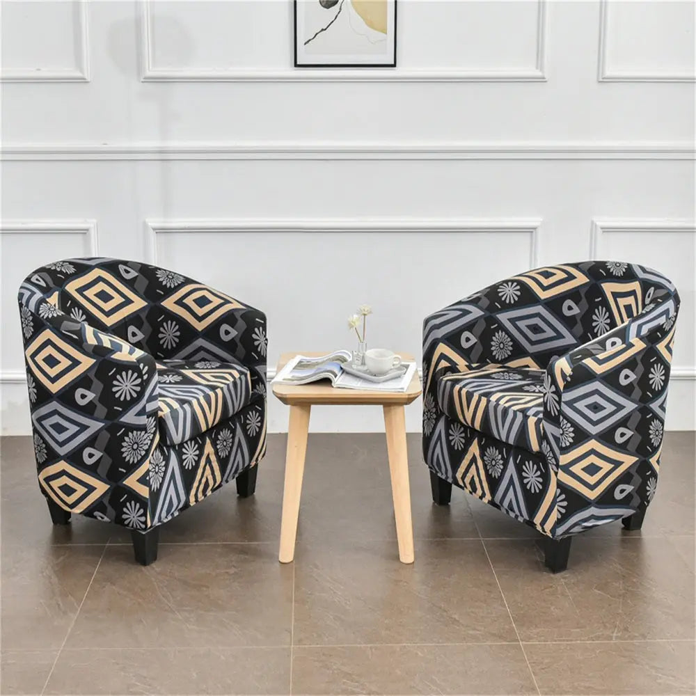 2 Pieces Stretch Club Chair Slipcover Armchair Cover Sofa Cover Barrel Tub Chair Furniture Protector Crfatop %sku%