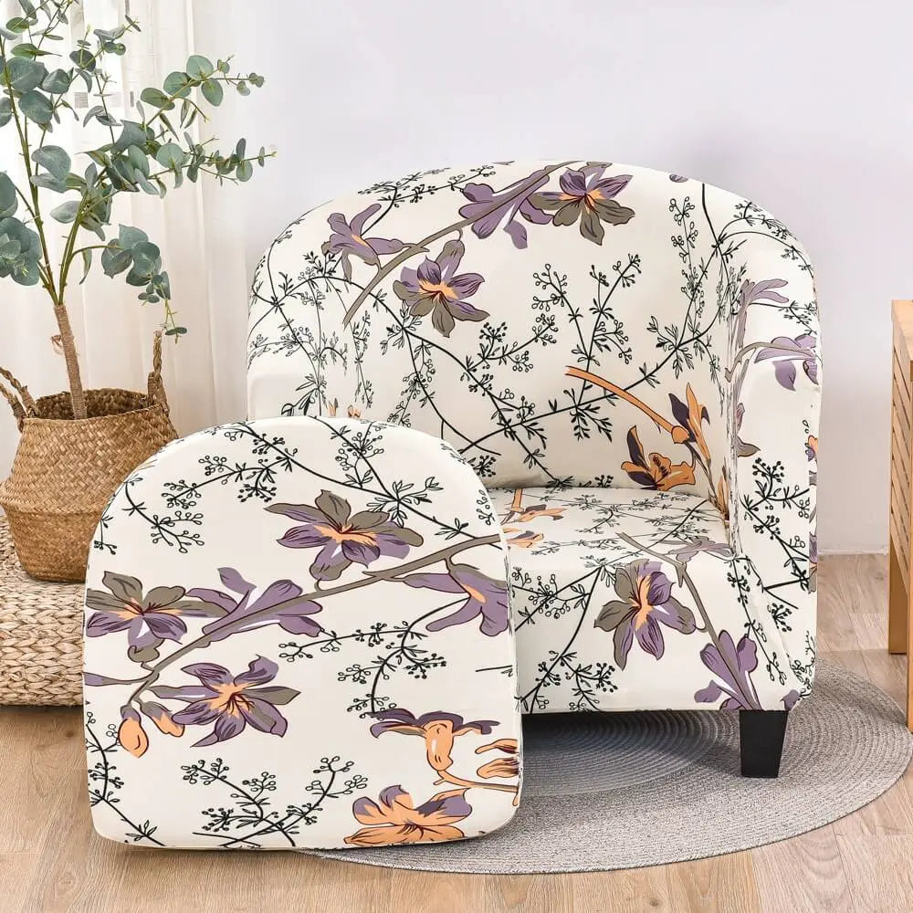 2 Pieces Tub Chair Slipcovers Club Chair Covers Crfatop %sku%