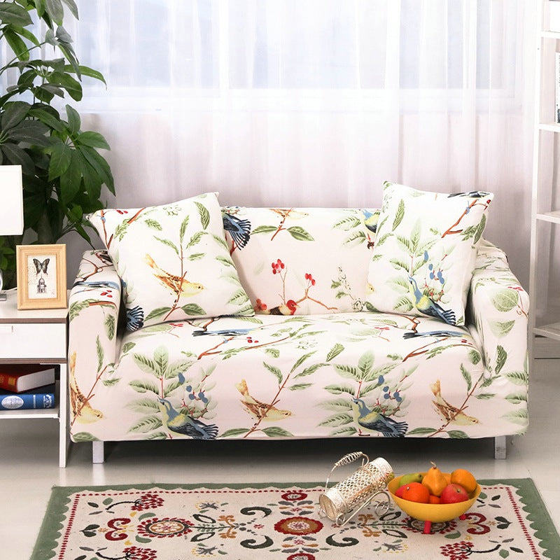 One-piece Loveseat Couch Cover Elastic Printing Sectional Sofa Armchair Slipcover Crfatop %sku%