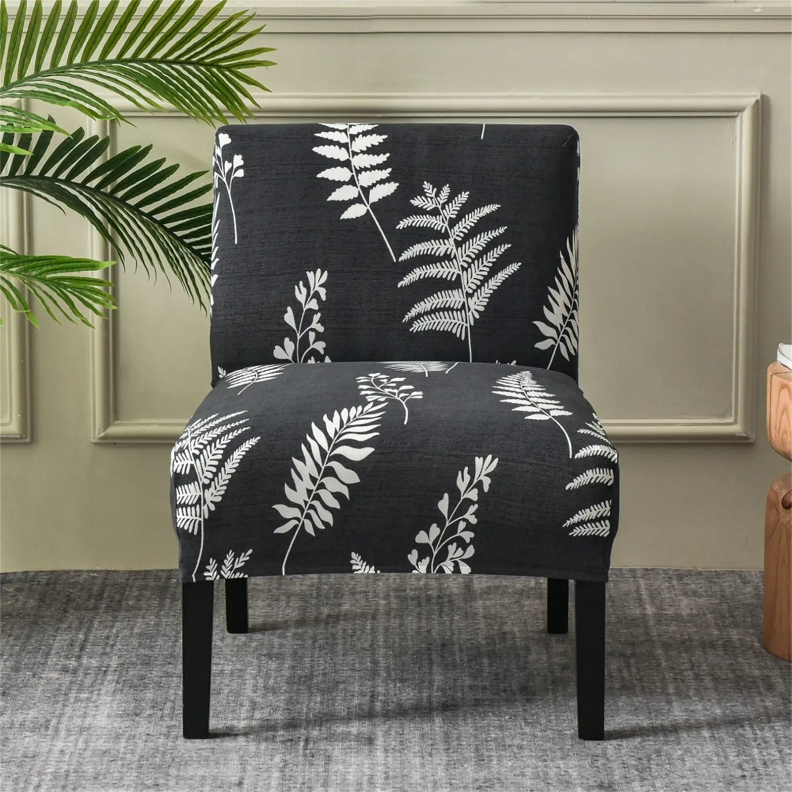 Armless Chair Slip Cover Accent Chair Slipcovers Without Arms