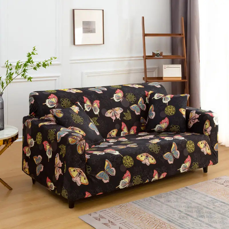 Butterfly Printing Slipcover for Loveseat Chic Washable Sofa Cover Top Level Crfatop %sku%