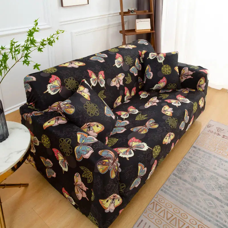 Butterfly Printing Slipcover for Loveseat Chic Washable Sofa Cover Top Level Crfatop %sku%