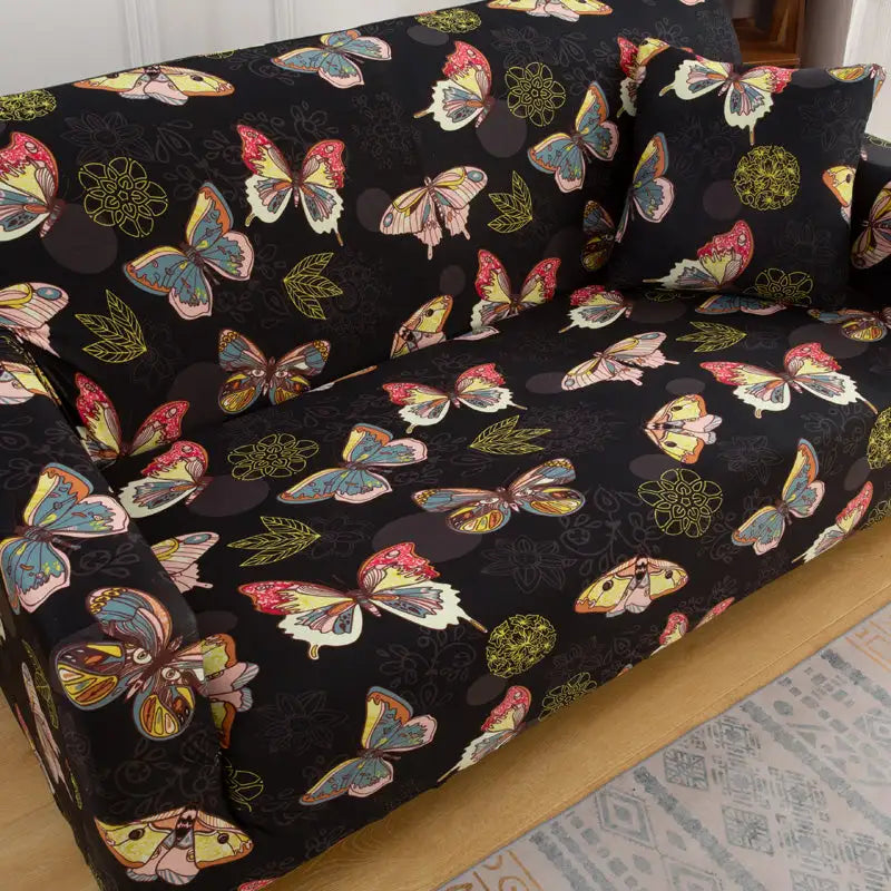 Butterfly Printing Slipcover for Loveseat Chic Washable Sofa Cover Top Level Crfatop %sku%