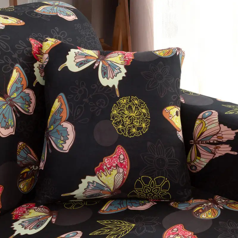 Butterfly Printing Slipcover for Loveseat Chic Washable Sofa Cover Top Level Crfatop %sku%