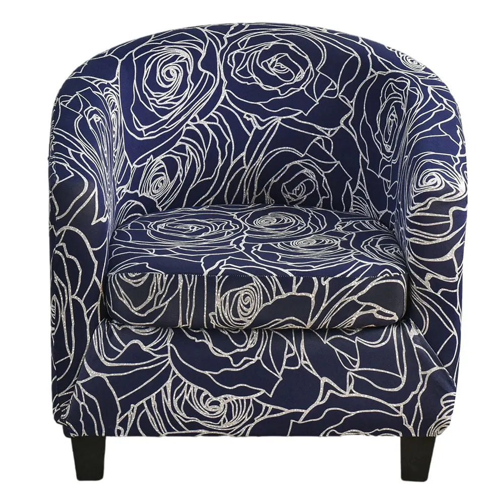 Charming 2022 Tulip Prints Tub Armchair Slipcover 2 Pieces Single Sofa Cover Non-slip Couch Cover Crfatop %sku%