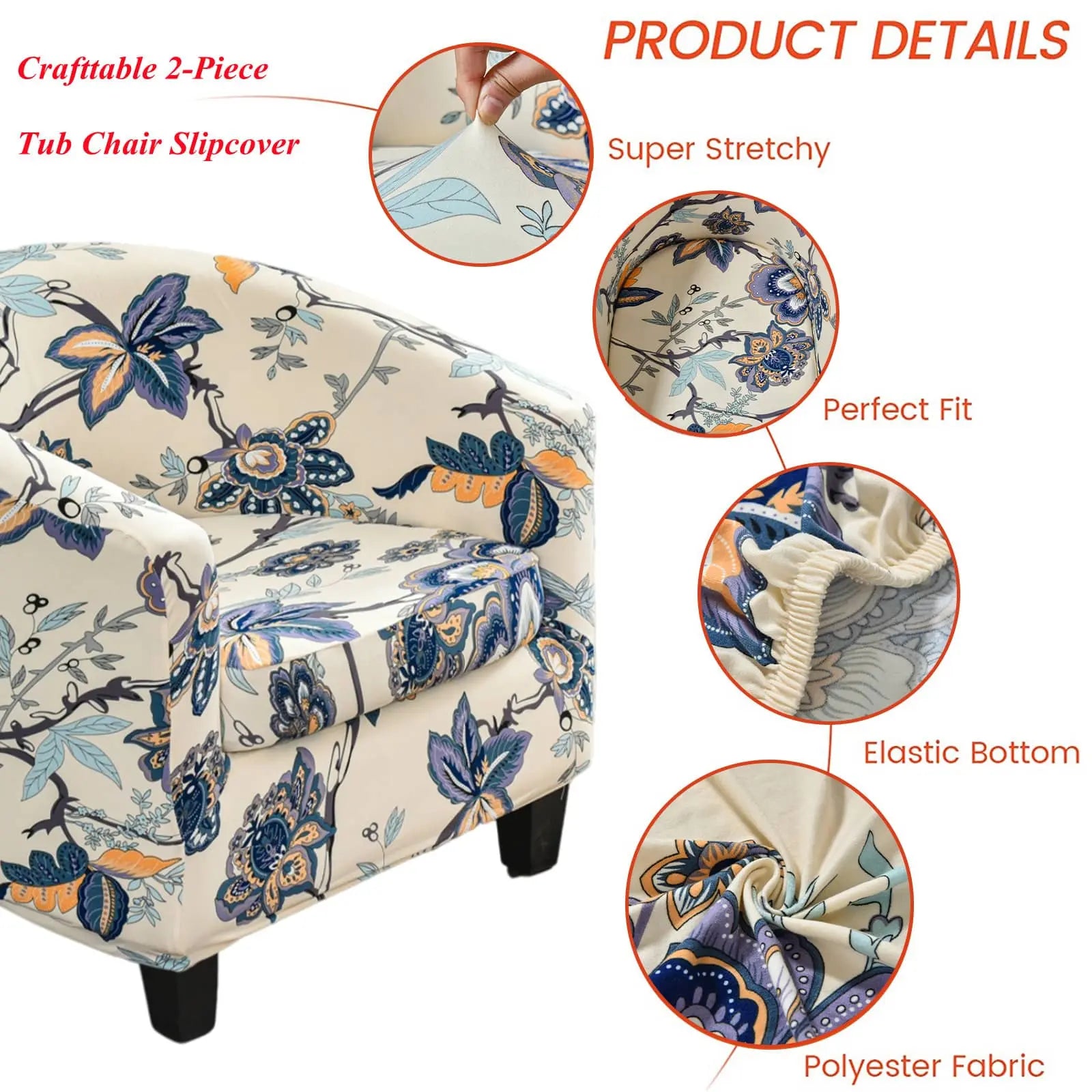 Chic Barrel Chair Slipcover Armchair Tub Club Chair Cover Crfatop