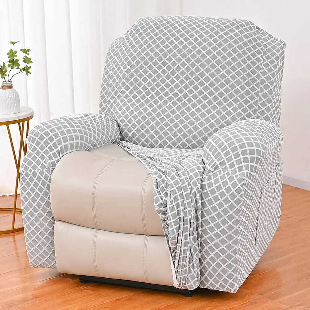 Grey discount slipcover chair