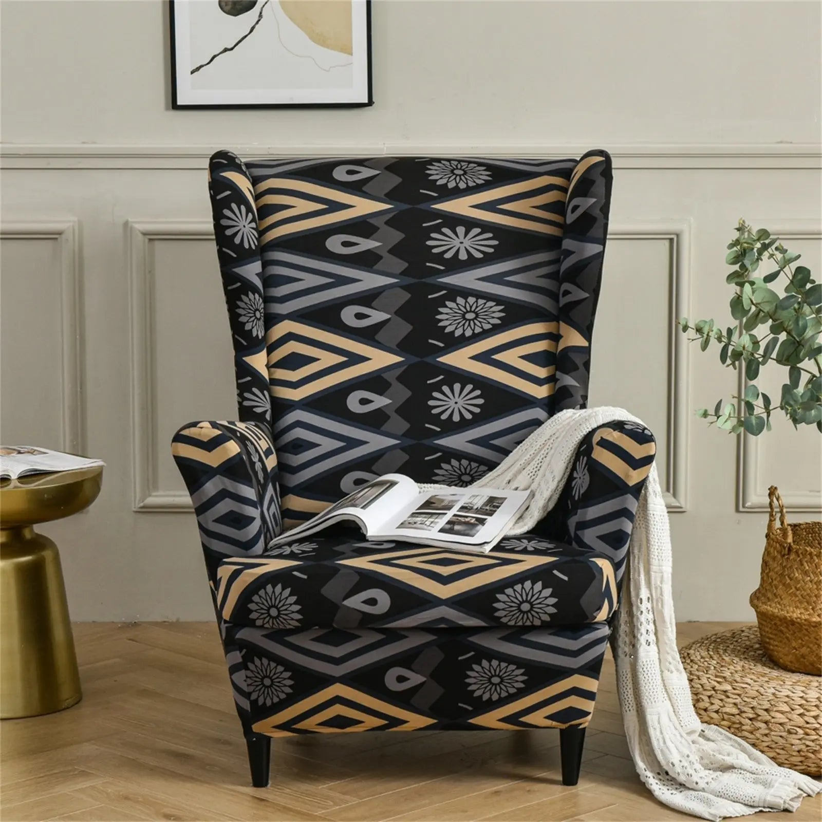 Wingback box cushion outlet slipcover