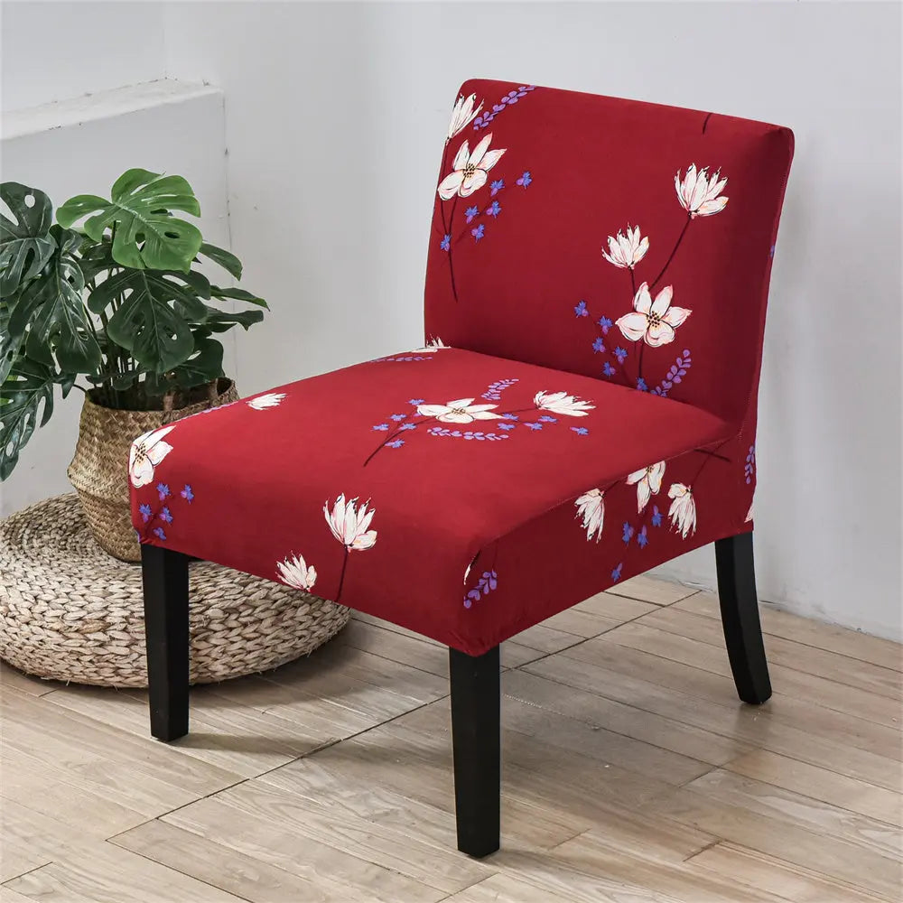 Elastic Armless Accent Chair Slip Covers Vintage Sofaprint Chair Slipcover Crfatop %sku%