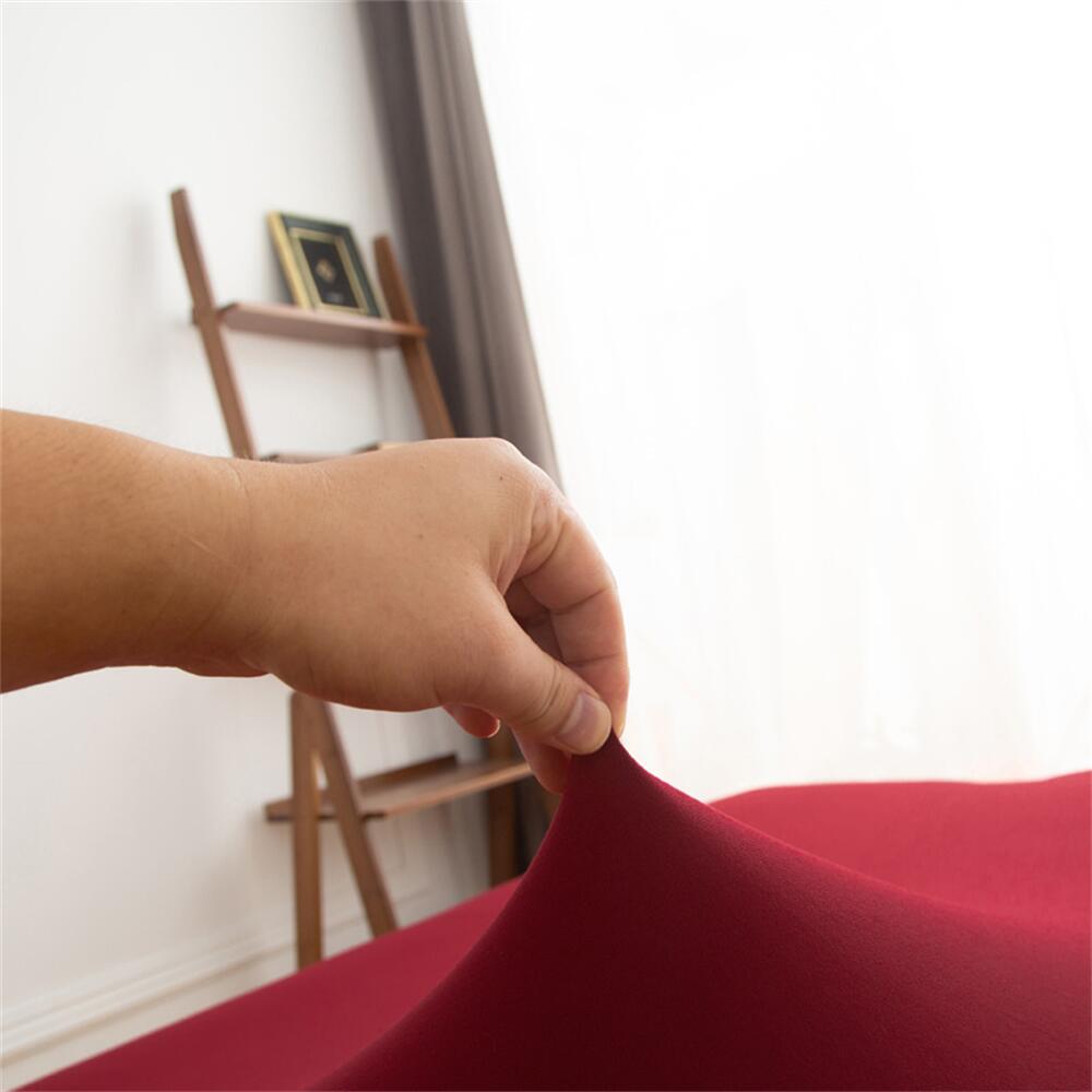 Red Futon Slipcover Solid Color Stretch Plaid Box Cushion Futon Sofa Cover Crfatop %sku%