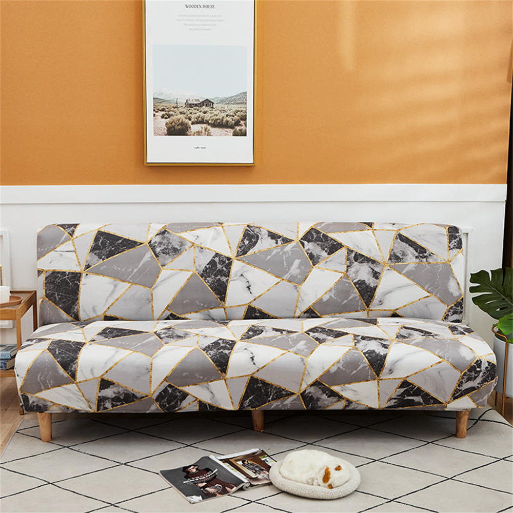 Floral Armless Futon Cover Box Cushion Loveseat Slipcover FU008 Crfatop %sku%