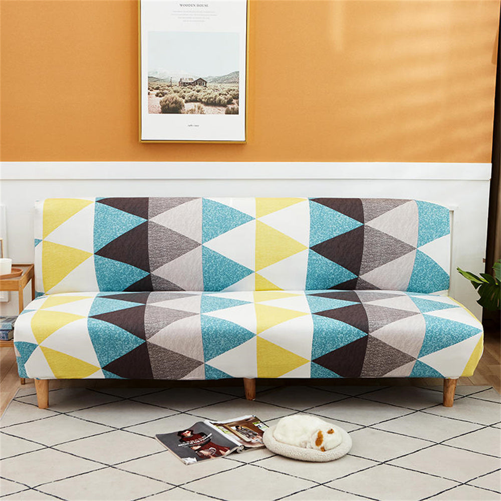 Floral Armless Futon Cover Box Cushion Loveseat Slipcover FU008 Crfatop %sku%