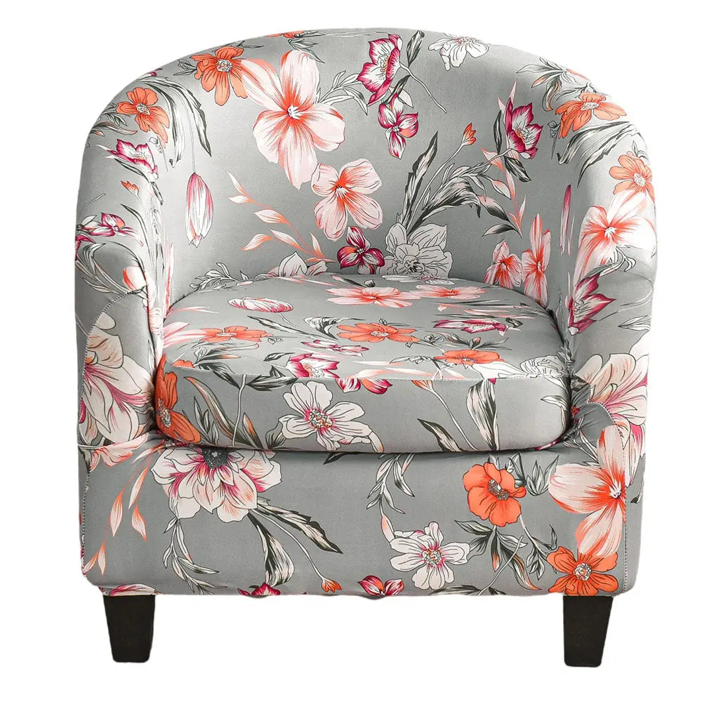 Farmhouse Style Floral Club Chair Chair High Spandex Couch Cover Slipcovers Top Level Crfatop %sku%