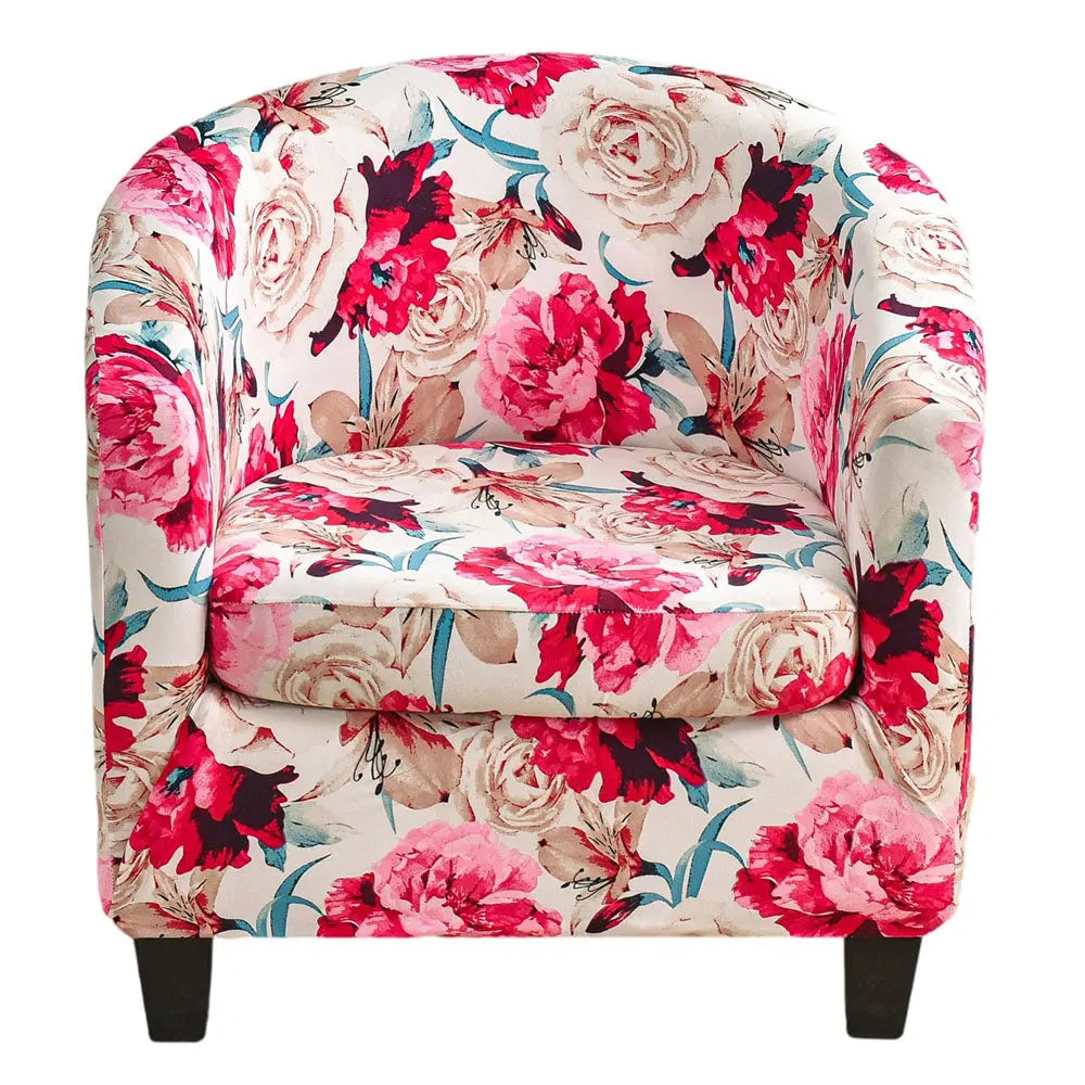 Farmhouse Style Floral Club Chair Chair High Spandex Couch Cover Slipcovers Top Level Crfatop %sku%