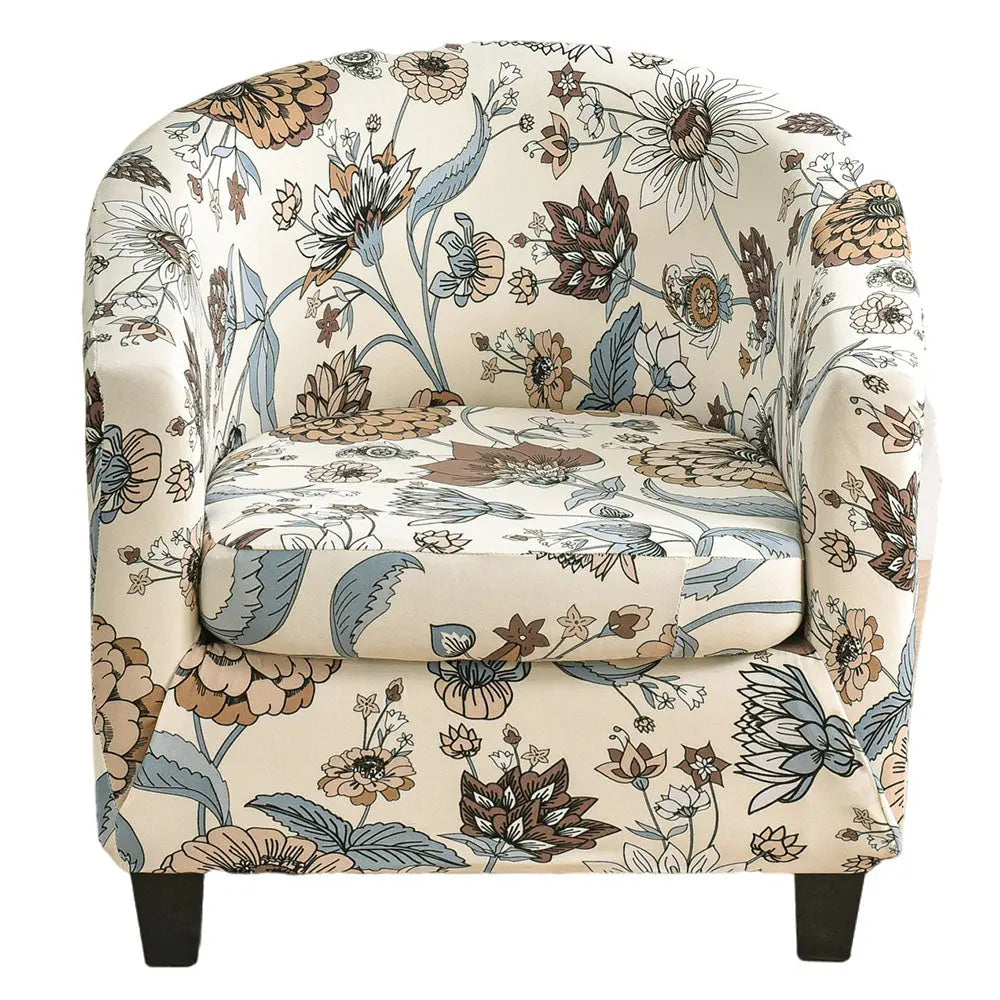 Farmhouse Style Floral Club Chair Chair High Spandex Couch Cover Slipcovers Top Level Crfatop %sku%