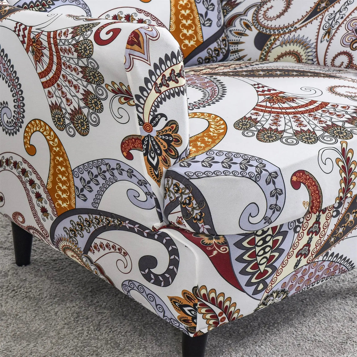 Fashion Floral Wing back Modern Stretch Slipcover Sofa Chair Armchair Cover Furniture Protector US Crfatop %sku%