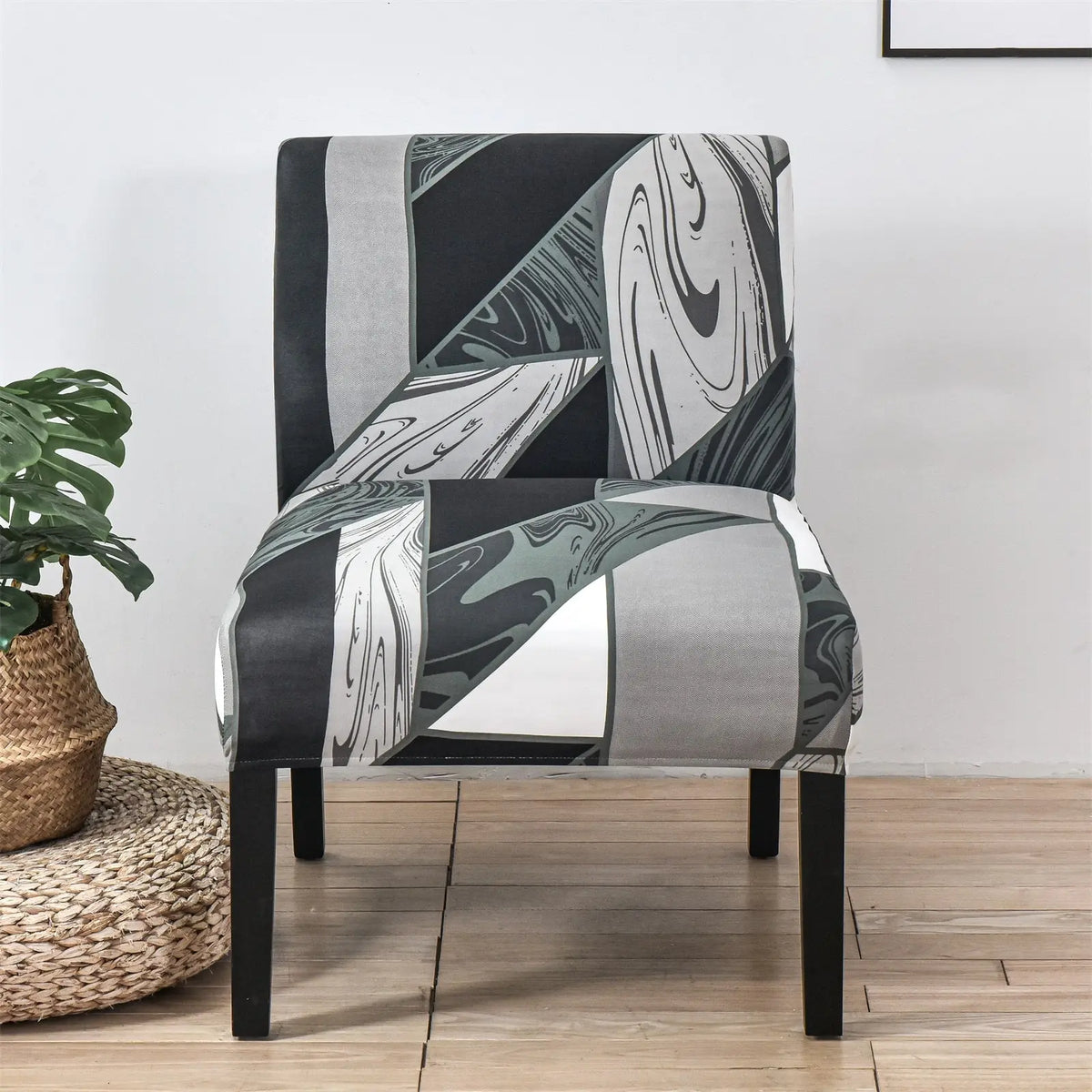 Fashion Home Chair Armless Stretch Slipcover Chair Cover Removable Furniture Protector Crfatop %sku%