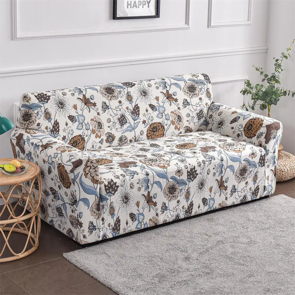 Flower Pattern Sofa Cover Seasonal Couch Cushion Anti-slip Sofa Towel  Cotton Minimalist Custom Universal Sofa Pads 