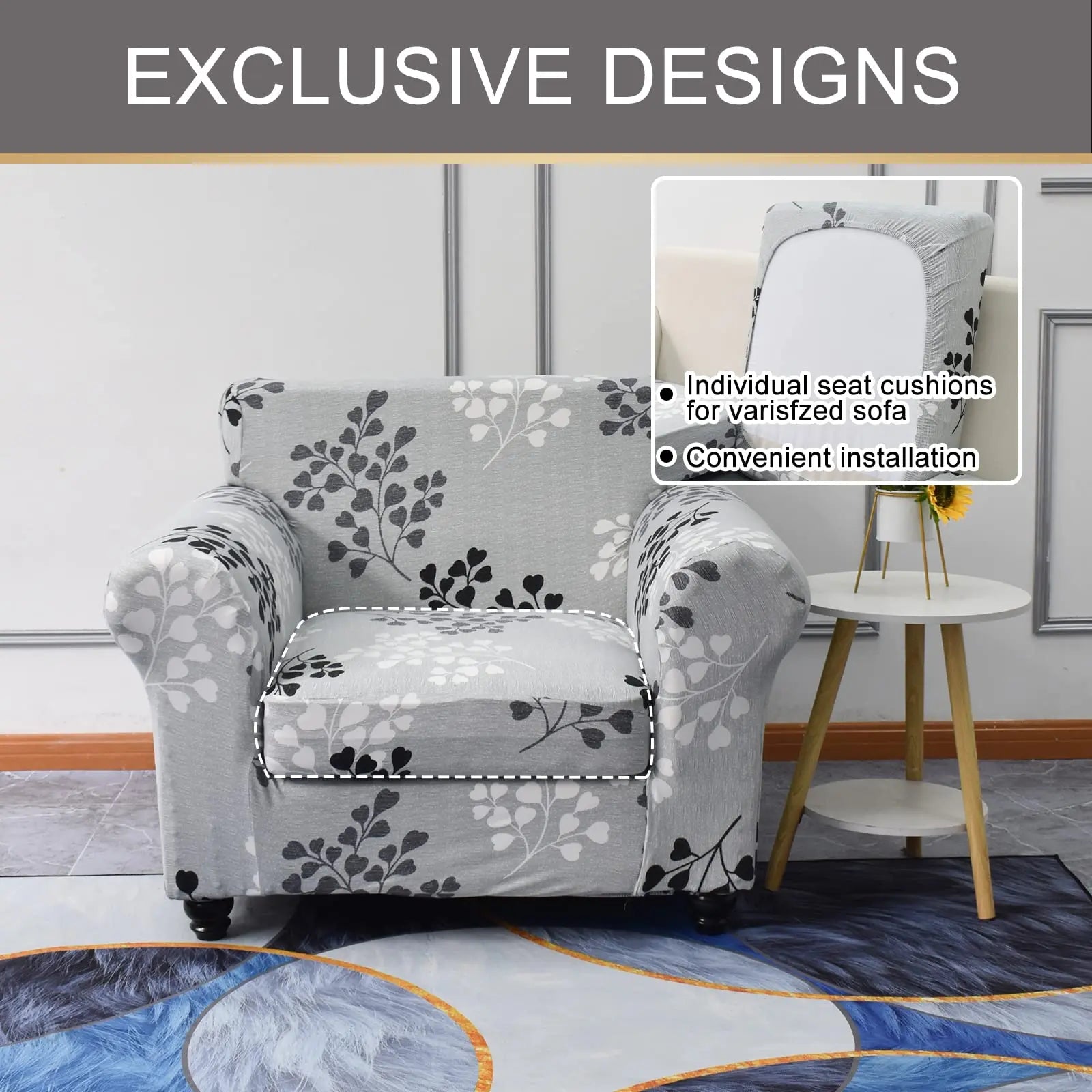 3 piece armchair discount slipcover