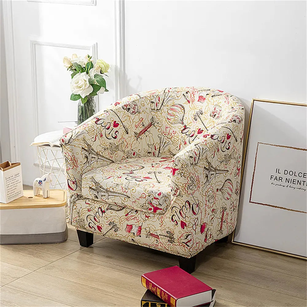 Fun Printing Club Chair Cover Trendy Tub Slipcovers Sofa Cover Furniture Protector for Living Room Crfatop %sku%