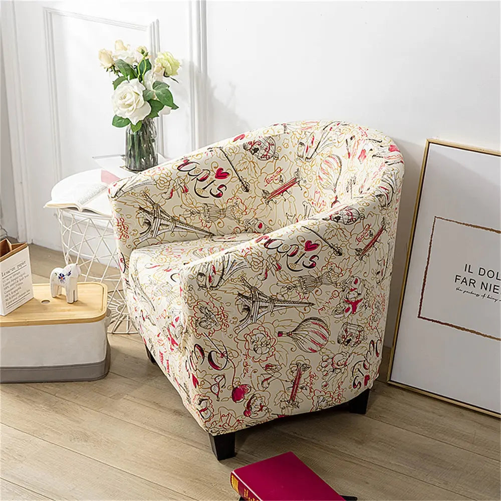 Fun Printing Club Chair Cover Trendy Tub Slipcovers Sofa Cover Furniture Protector for Living Room Crfatop %sku%