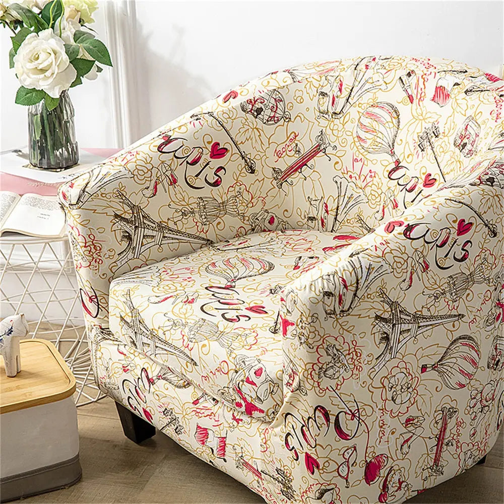 Fun Printing Club Chair Cover Trendy Tub Slipcovers Sofa Cover Furniture Protector for Living Room Crfatop %sku%