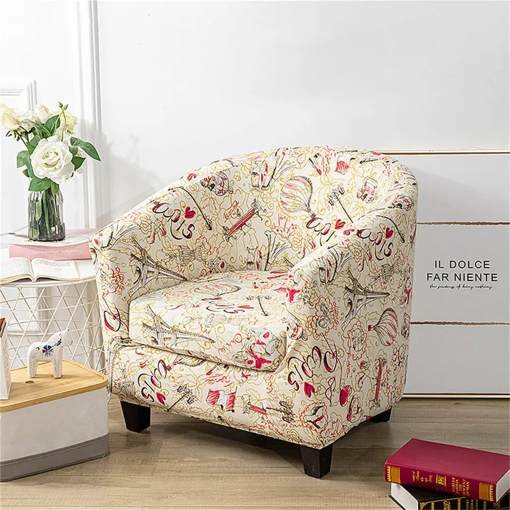 Fun Printing Club Chair Cover Trendy Tub Slipcovers Sofa Cover Furniture Protector for Living Room Crfatop %sku%