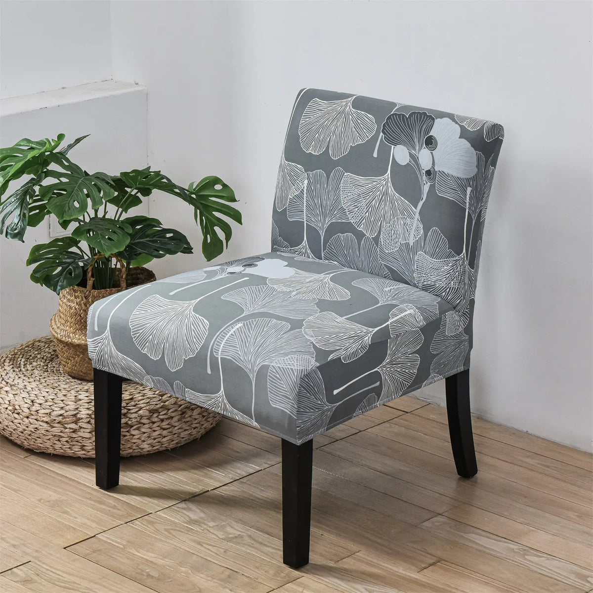 Ginkgo Biloba Stretch Accent Chair Cover Elastic Armless Chair Sofa Slipcover Furniture Protector Top Level Crfatop %sku%