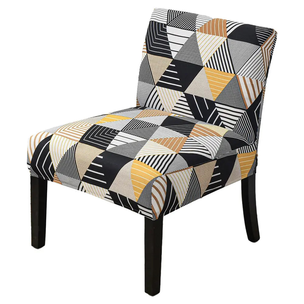 Grid printed Armless Accent Chair Cover Elastic Accent Chair Cover Home Protector Crfatop %sku%